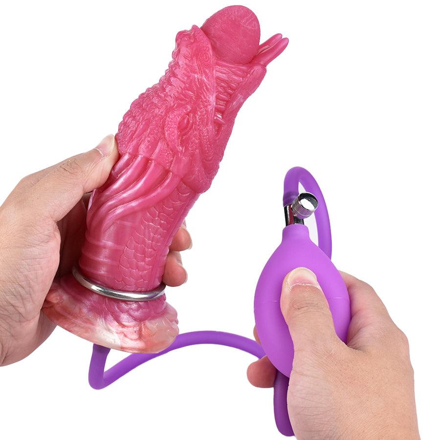 Airbag Pushing Egg Laying Dildo Sex Toy