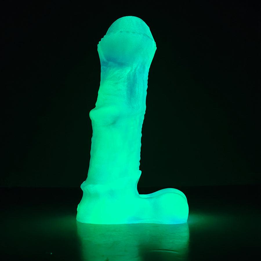 Extension de pénis de cheval en silicone lumineux