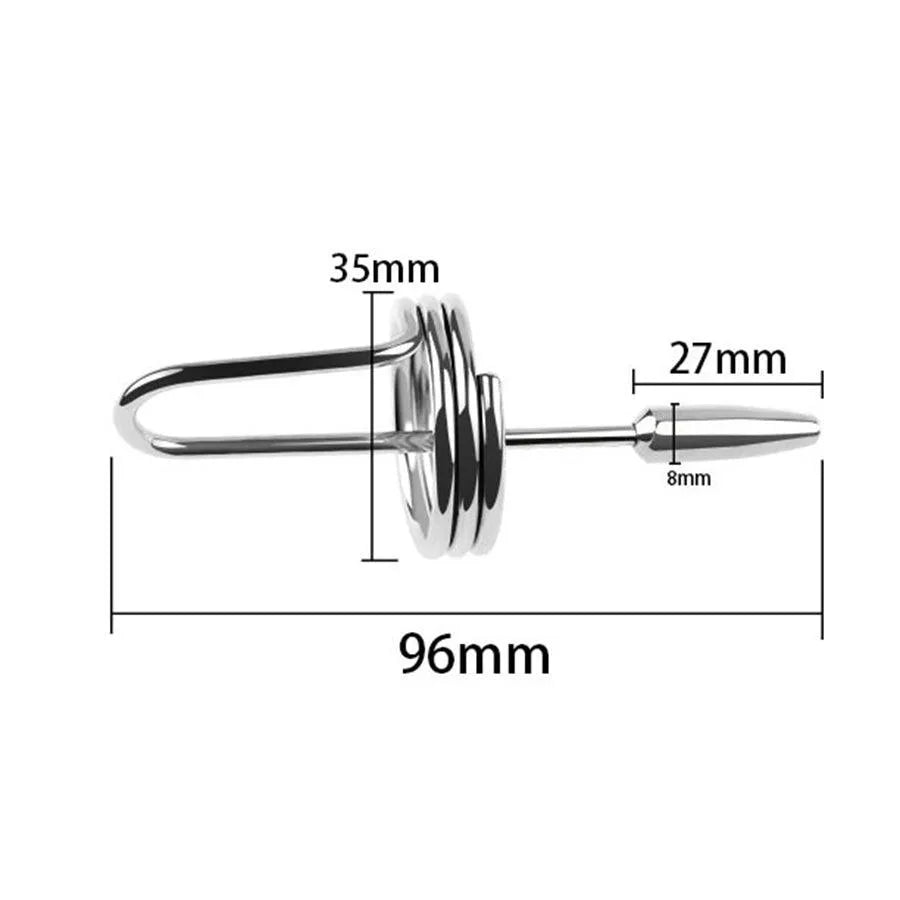 Metal Sounding Rod with Cock Ring – Xinghaoya