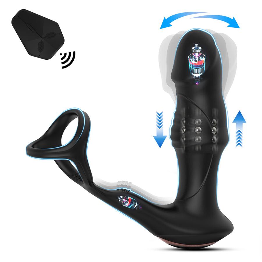 Remote Control 3-In-1 Thrusting Fingering Prostate Massager – Xinghaoya