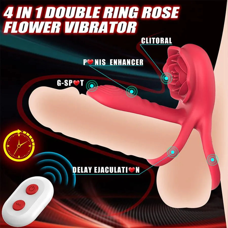 Remote Control Dual Stimulation Vibrating Penis Ring – Xinghaoya