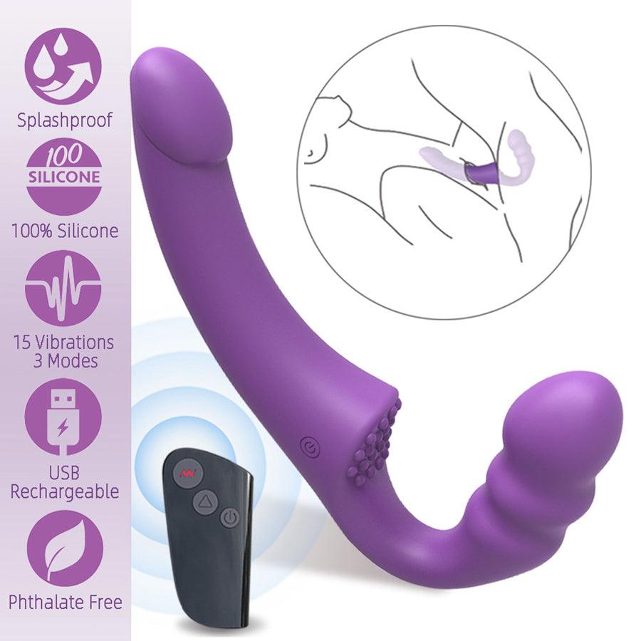 Remote Control Lesbian Harness Strap On Vibrator – Xinghaoya