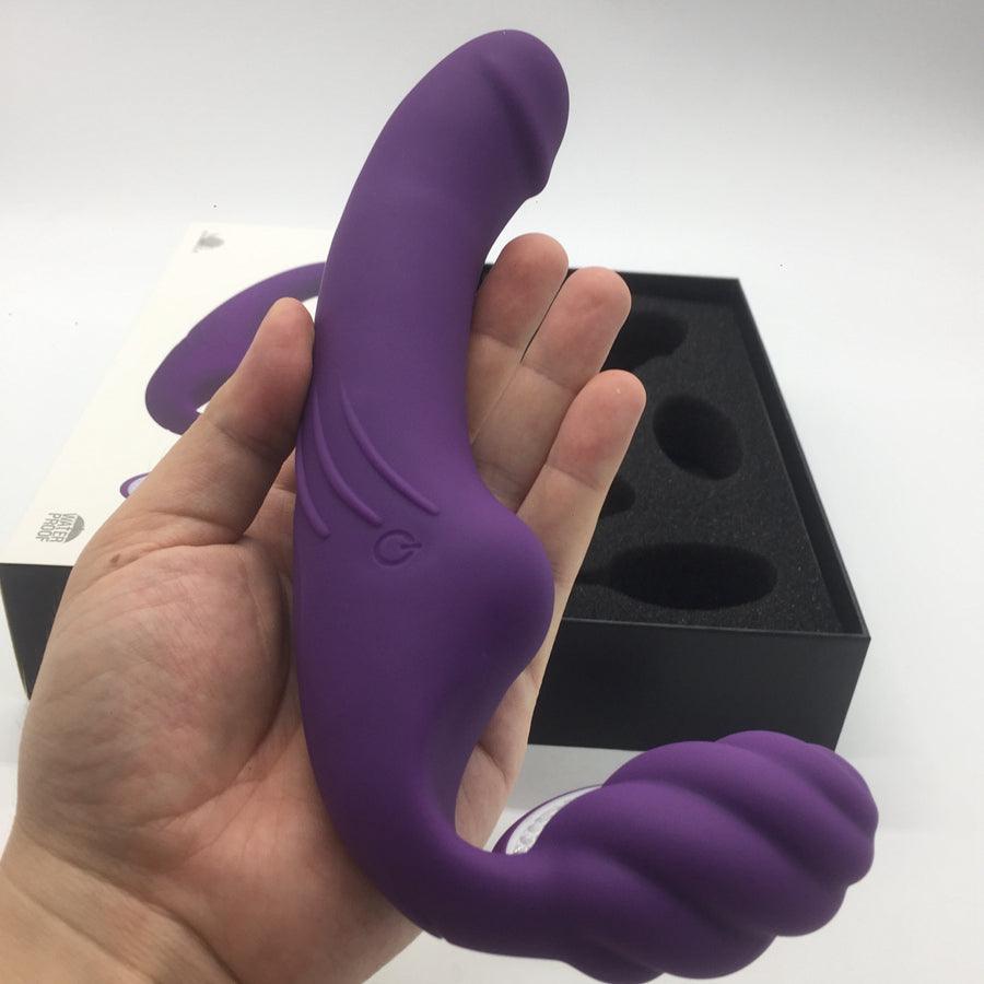 Remote Control Lesbian Strapless Strap On Dildo Vibrator – Xinghaoya