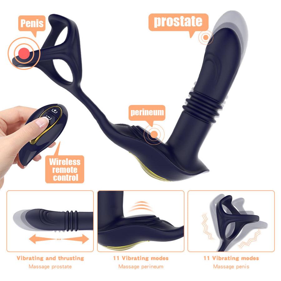 Remote Control Thrusting Prostate Vibrator