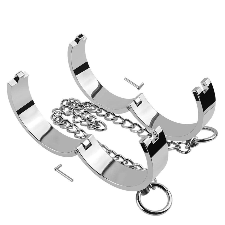 Stainless Steel Bondage Cuffs for DBSM Game