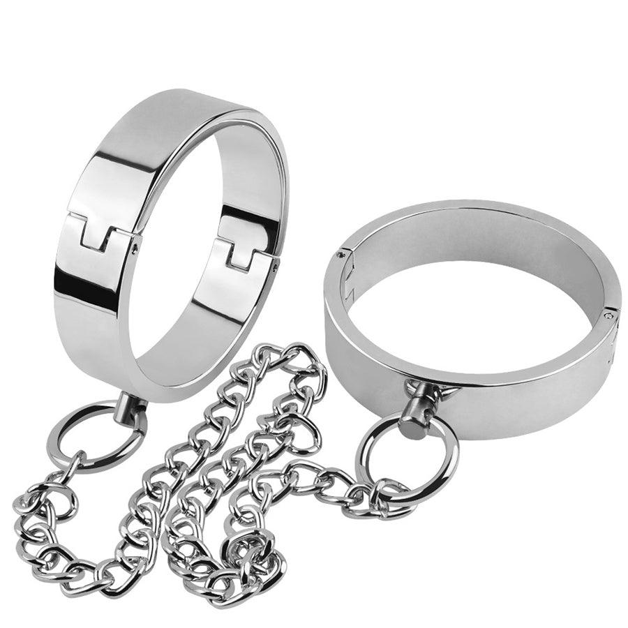 Stainless Steel Bondage Cuffs for DBSM Game