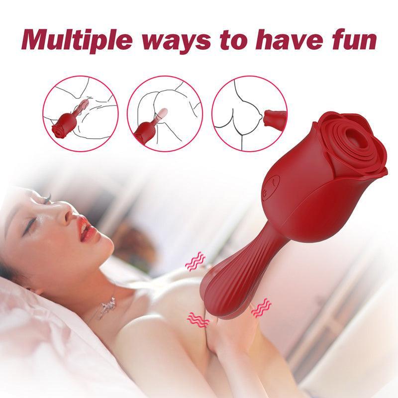 2 in 1 Rose Clit Sex Toy for Women - xinghaoya official store