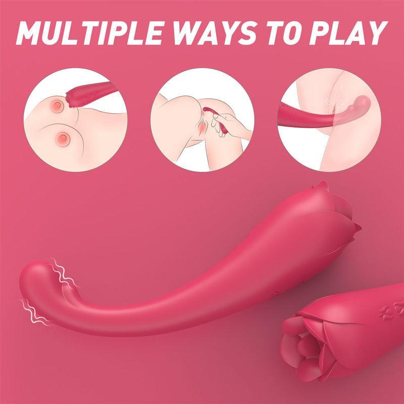 2 in 1 Rose Vibrant Sex Toy - xinghaoya official store