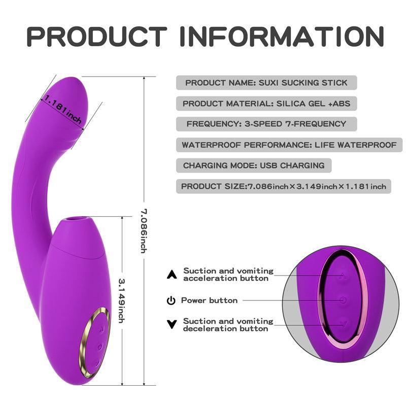 2 in 1 Sucking G Spot Vibrator - xinghaoya official store