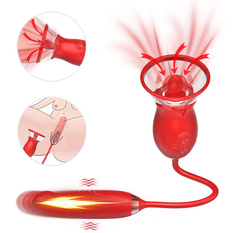 3-In-1 Multiple Pleasure Rose Toy Vibrator for Women - xinghaoya official store