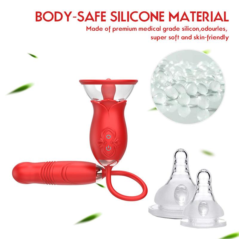 3-In-1 Multiple Pleasure Rose Toy Vibrator for Women - xinghaoya official store