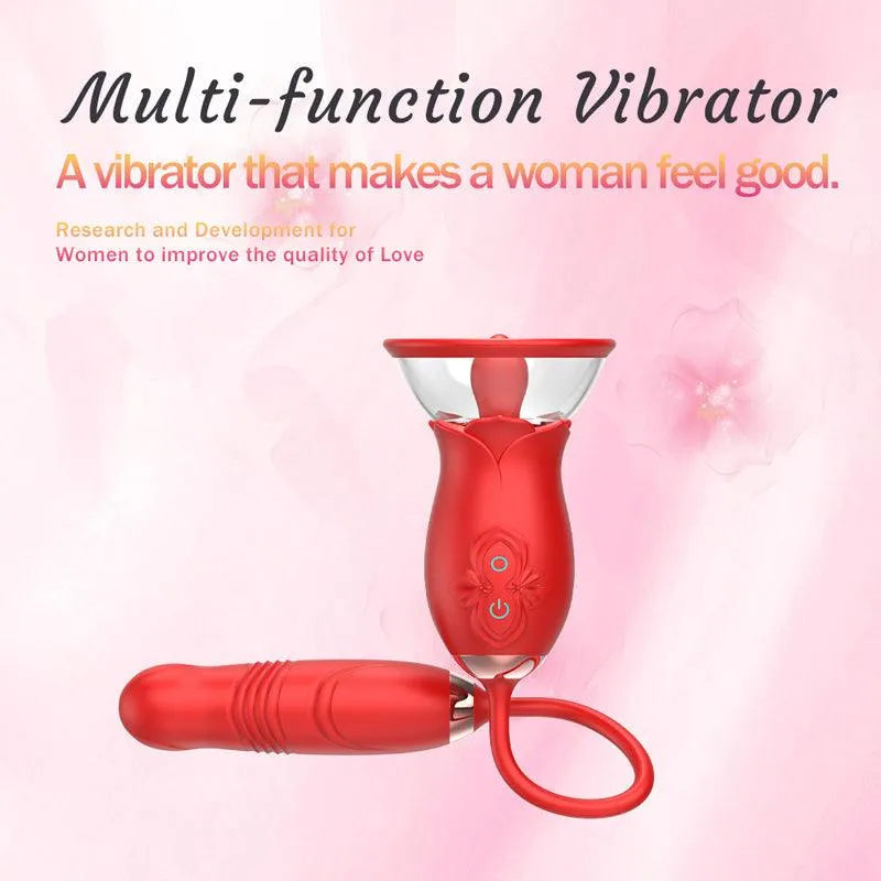 3-In-1 Multiple Pleasure Rose Toy Vibrator for Women - xinghaoya official store