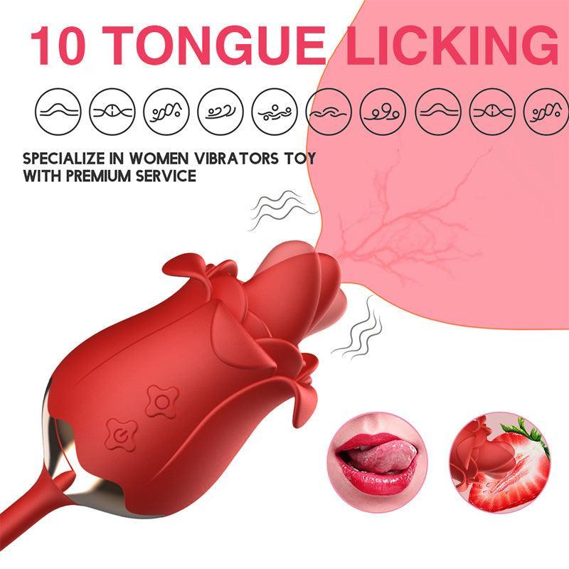 3 in 1 Thrusting Rose Clitoral Vibrator Sex Toys for Women - xinghaoya official store