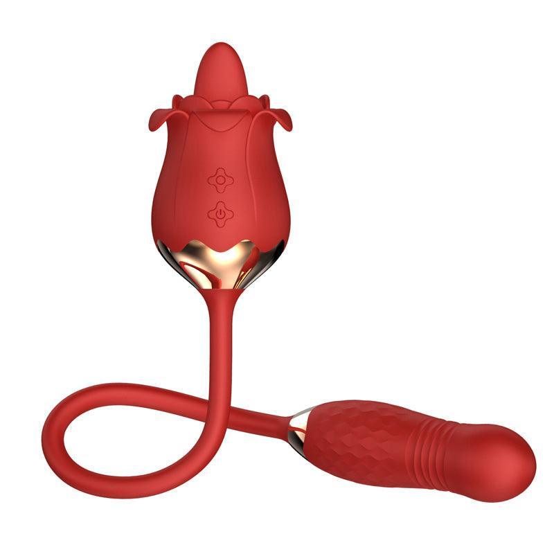 3 in 1 Thrusting Rose Clitoral Vibrator Sex Toys for Women - xinghaoya official store