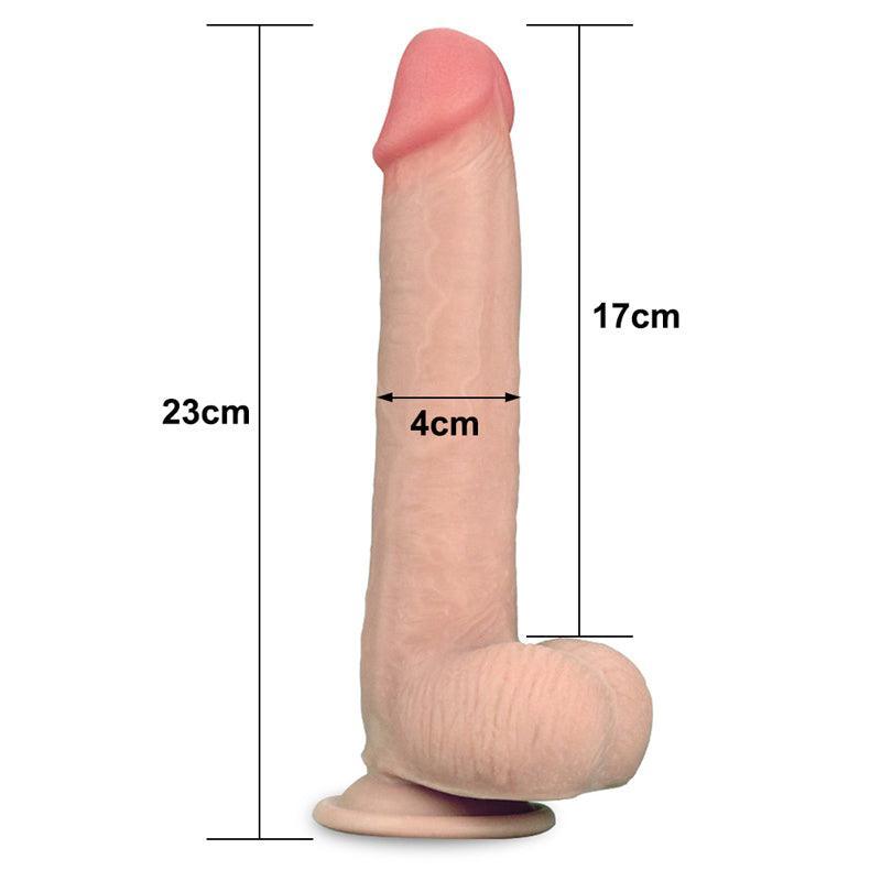 9 Inches Sliding Skin Dual Layer Dildo - xinghaoya official store