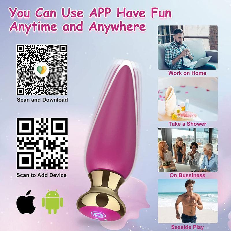 APP Remote Control Vibrating Butt Plug Sex Toys - xinghaoya official store