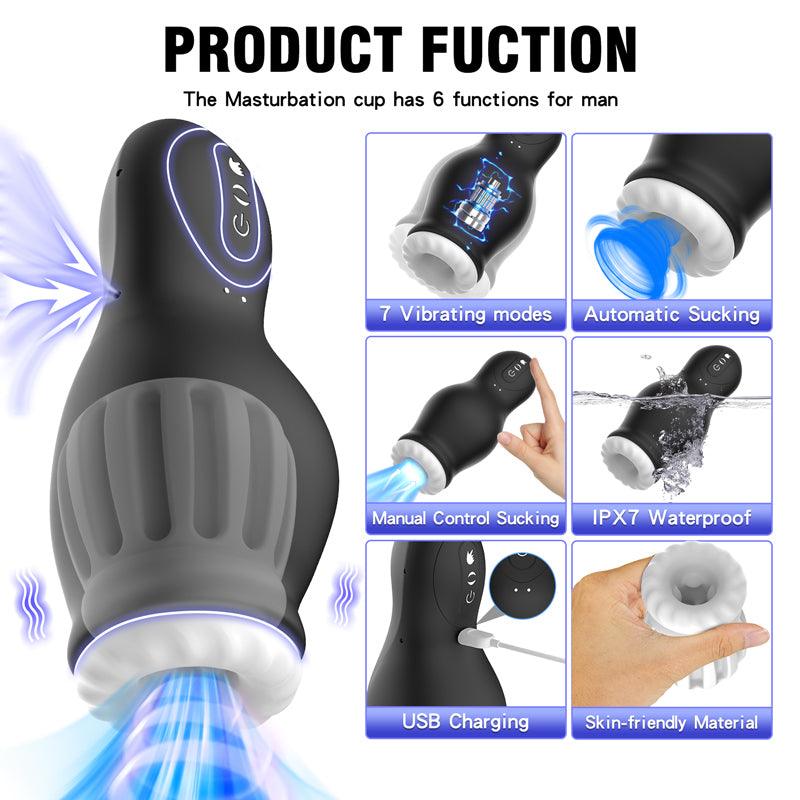 Automatic Male Masturbator Cock Milking Blowjob Machine Sex Toy for Men - xinghaoya official store