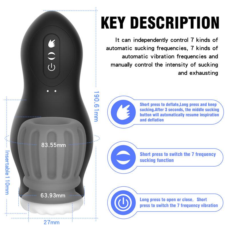 Automatic Male Masturbator Cock Milking Blowjob Machine Sex Toy for Men - xinghaoya official store