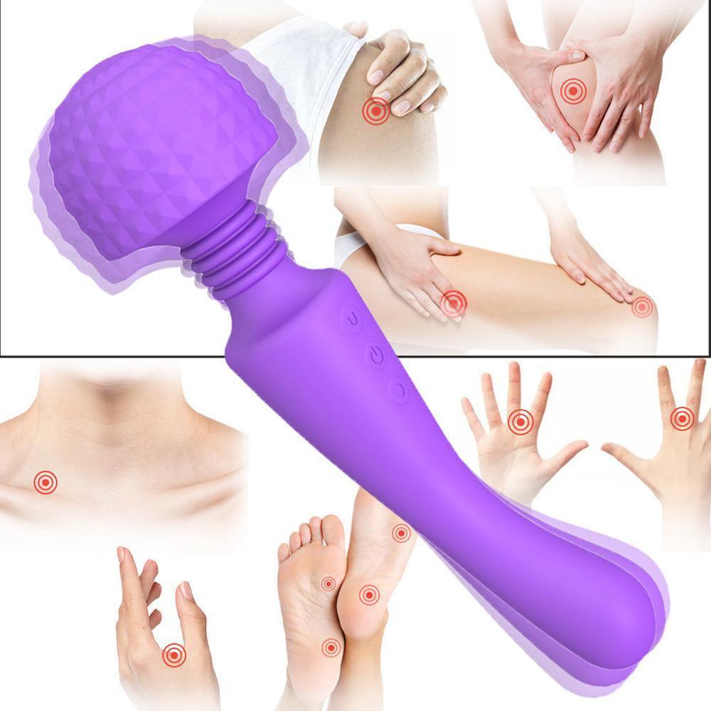 Double Heads Vibrating Wand Vibrator Sex Toys for Women - xinghaoya official store