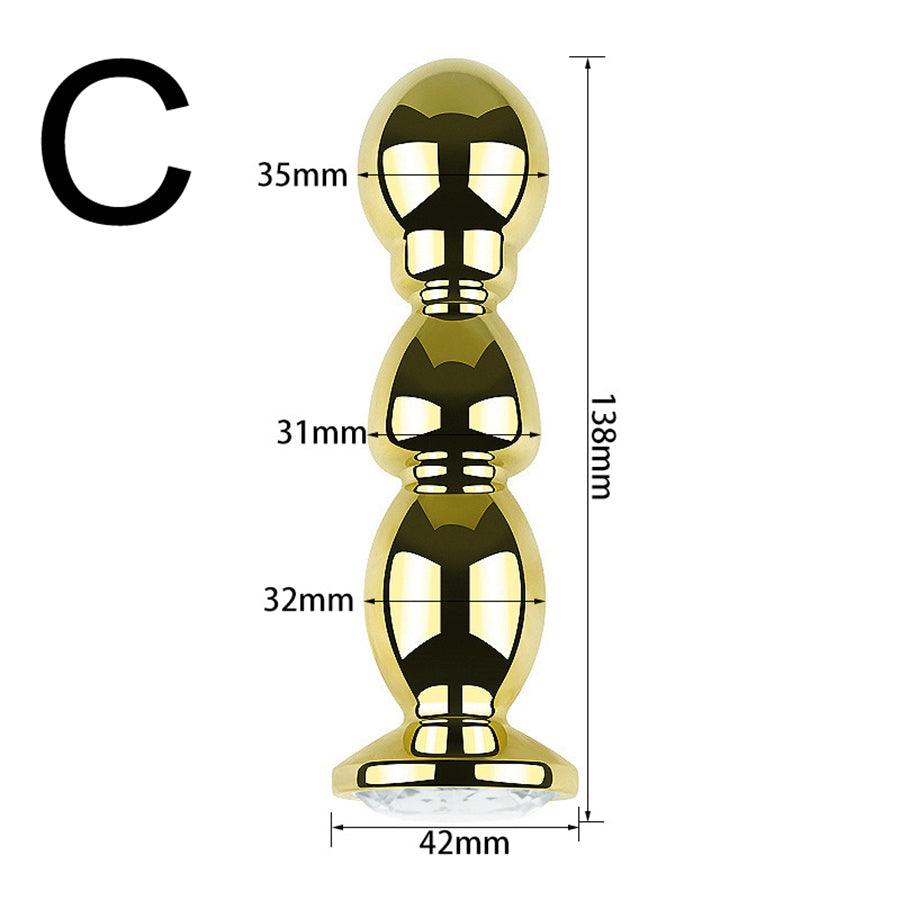 ゴールドメタルアナルビーズ大人のおもちゃ – Xinghaoya