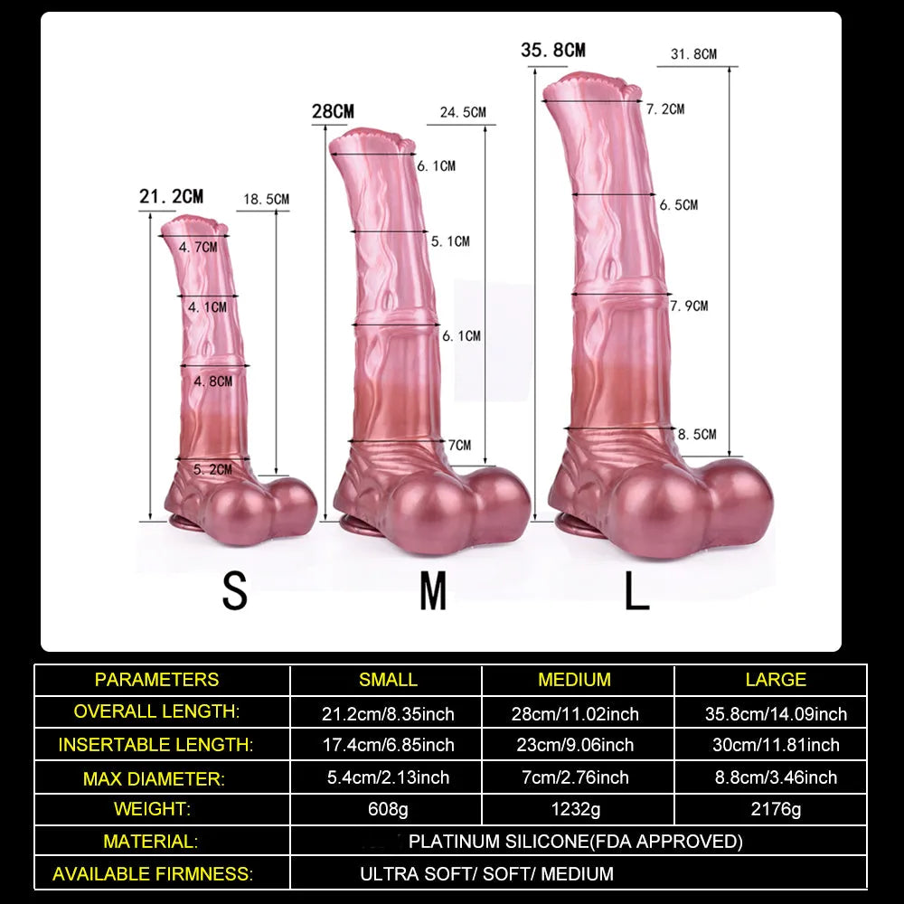 
                  
                    14 Zoll großer Pferdespritzdildo
                  
                