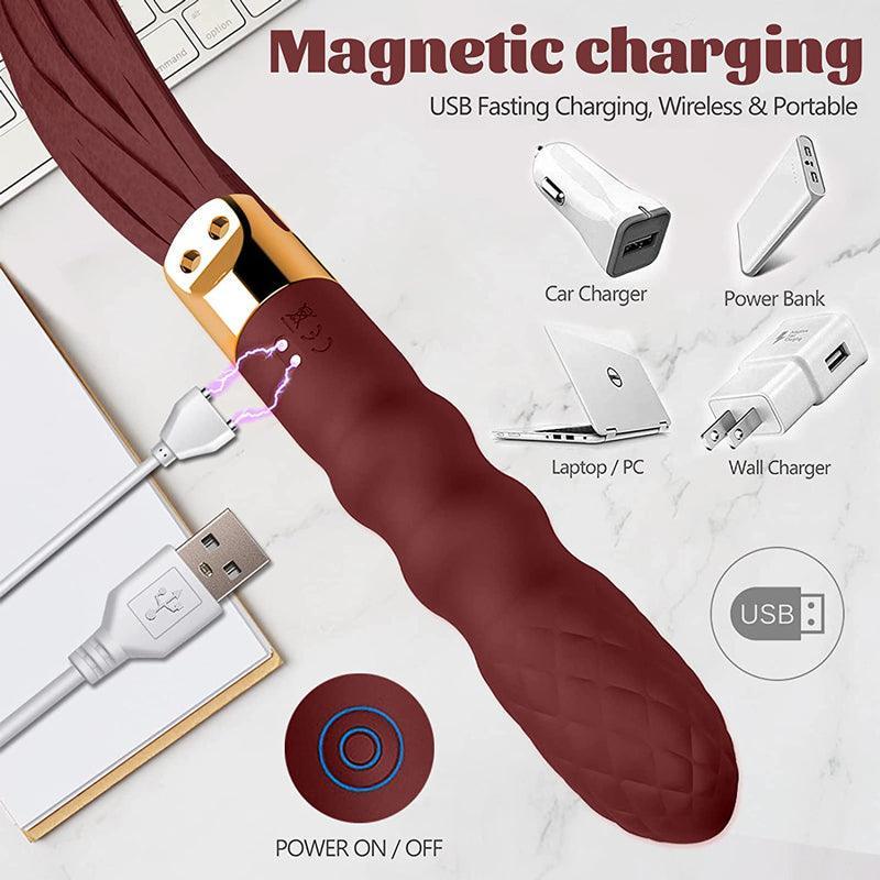 Leather Flogger Vibrator Whip Sex Toys for Couples - xinghaoya official store