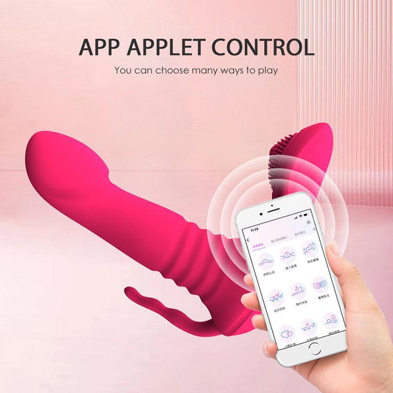 Thrusting Vibrating Panties Long Distance Vibrator with APP - xinghaoya official store