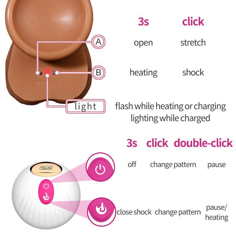 🔥🔥🔥Remote Control Thrusting Suction Cup Dildoes Vibrator - xinghaoya official store