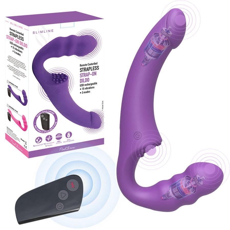 Remote Control Lesbian Harness Strap On Vibrator – Xinghaoya