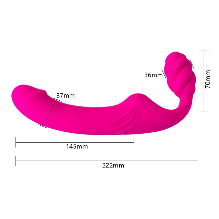 Remote Control Lesbian Strapless Strap On Dildo Vibrator