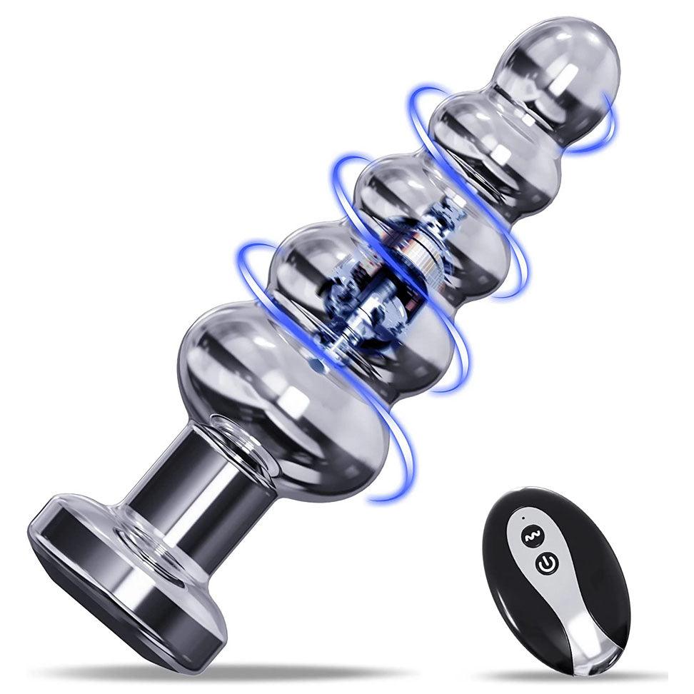 Remote Control Metal Vibrating Anal Butt Plug Sex Toys - xinghaoya official store