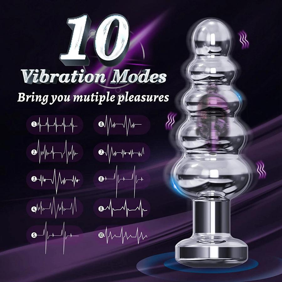 Remote Control Metal Vibrating Anal Butt Plug Sex Toys - xinghaoya official store