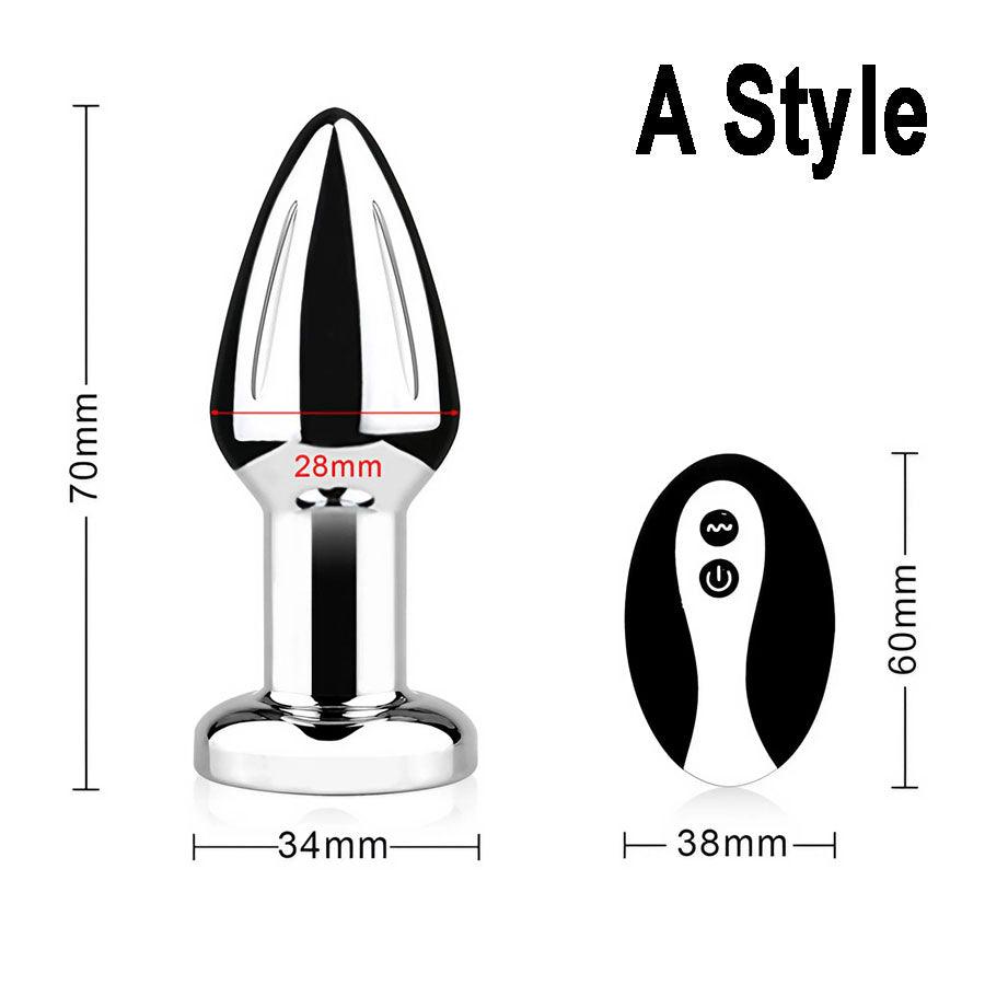 Remote Control Metal Vibrating Anal Butt Plug Sex Toys - xinghaoya official store