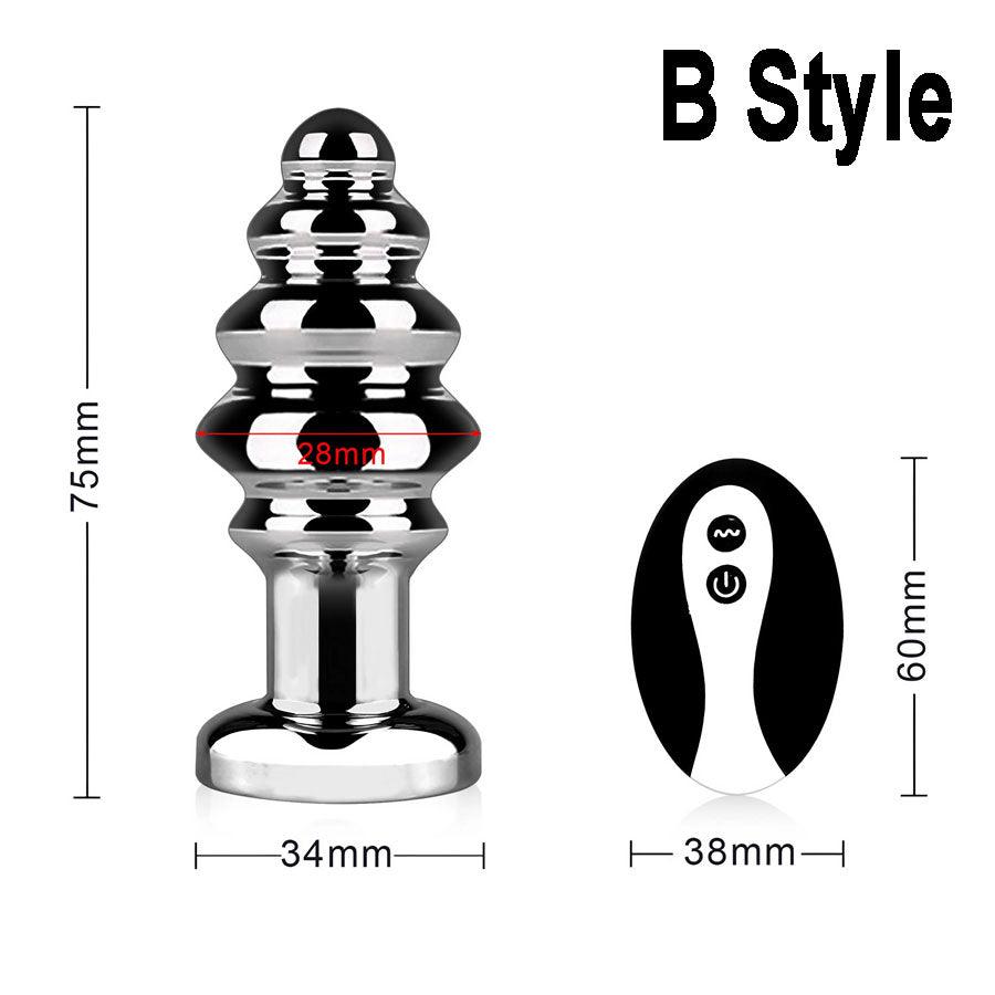 Remote Control Metal Vibrating Anal Butt Plug Sex Toys - xinghaoya official store