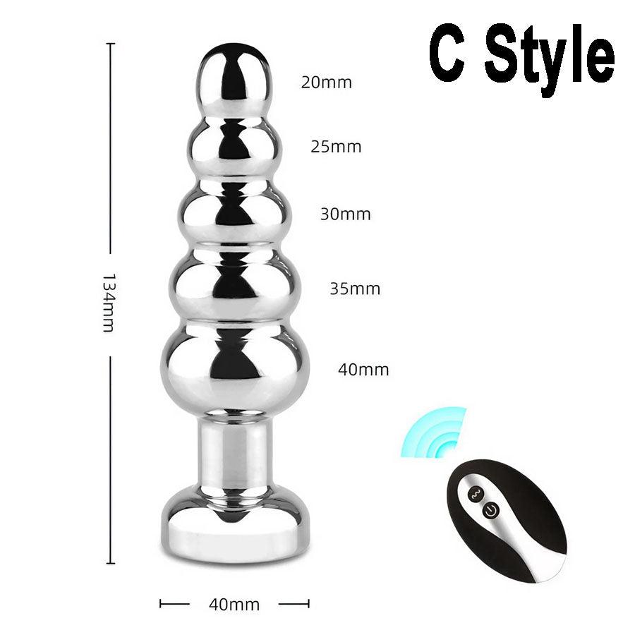 Remote Control Metal Vibrating Anal Butt Plug Sex Toys - xinghaoya official store