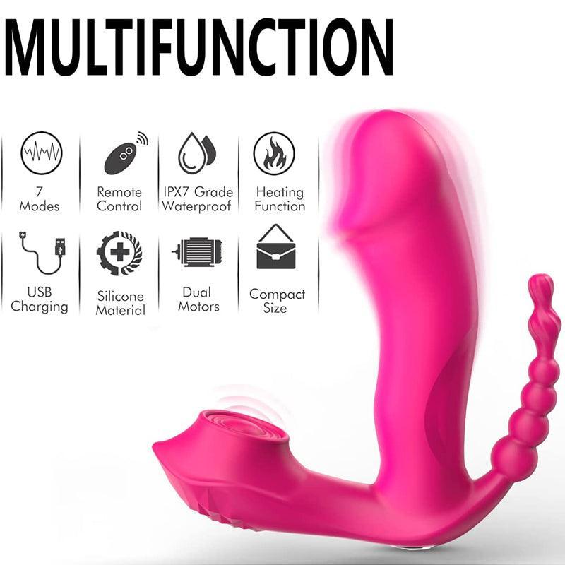 Remote Control Sucking Vibrating Panties Dildo Sex Toys for Women - xinghaoya official store