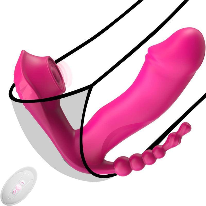 Remote Control Sucking Vibrating Panties Dildo Sex Toys for Women - xinghaoya official store