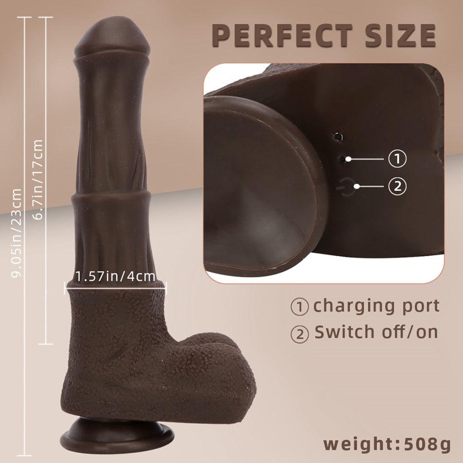 Remote Control Thrusting Black Horse Dildo