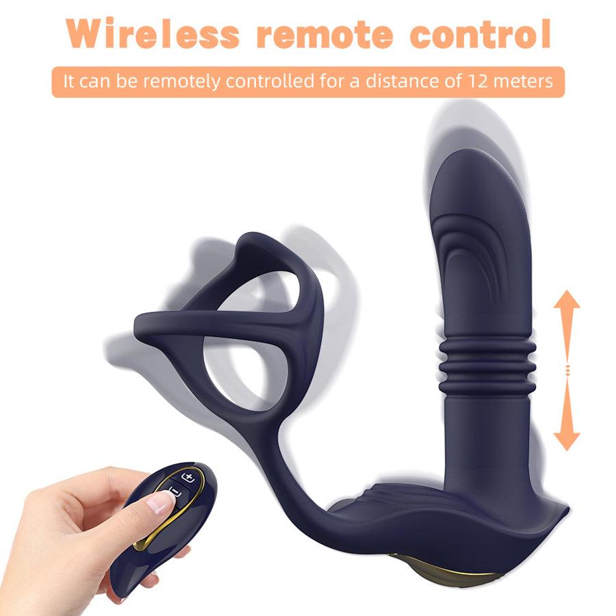 Remote Control Thrusting Prostate Vibrator