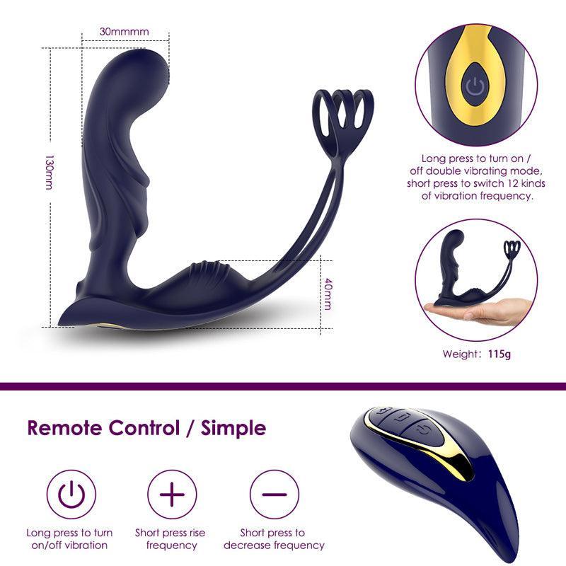 Remote Control Prostate Milking Massager Anal Vibrator for Men - xinghaoya official store