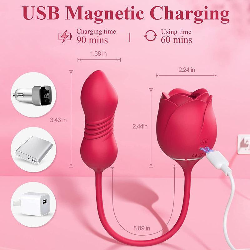 Rose Clit Stimulator Sex Toy for Woman - xinghaoya official store