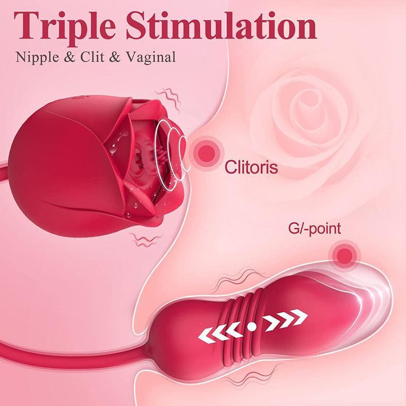 Rose Clit Stimulator Sex Toy for Woman - xinghaoya official store