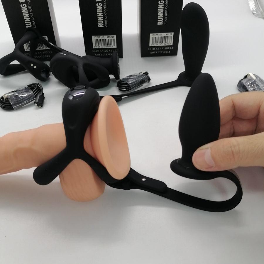 Silicone Vibrating Cock Ring with Anal Vibrator – Xinghaoya