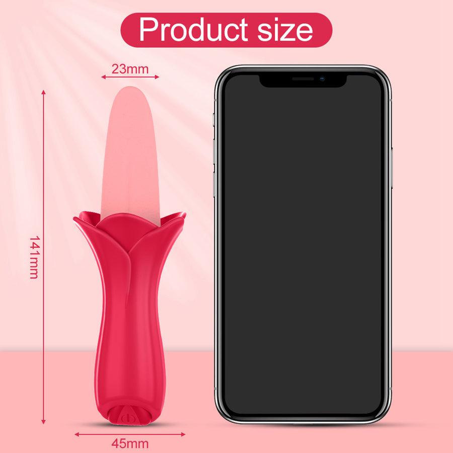 Vibrador de lengua de silicona suave para mujer