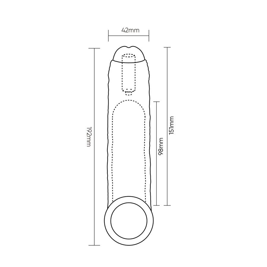 Soft Silicone Vibrating Cock Sleeve for Men