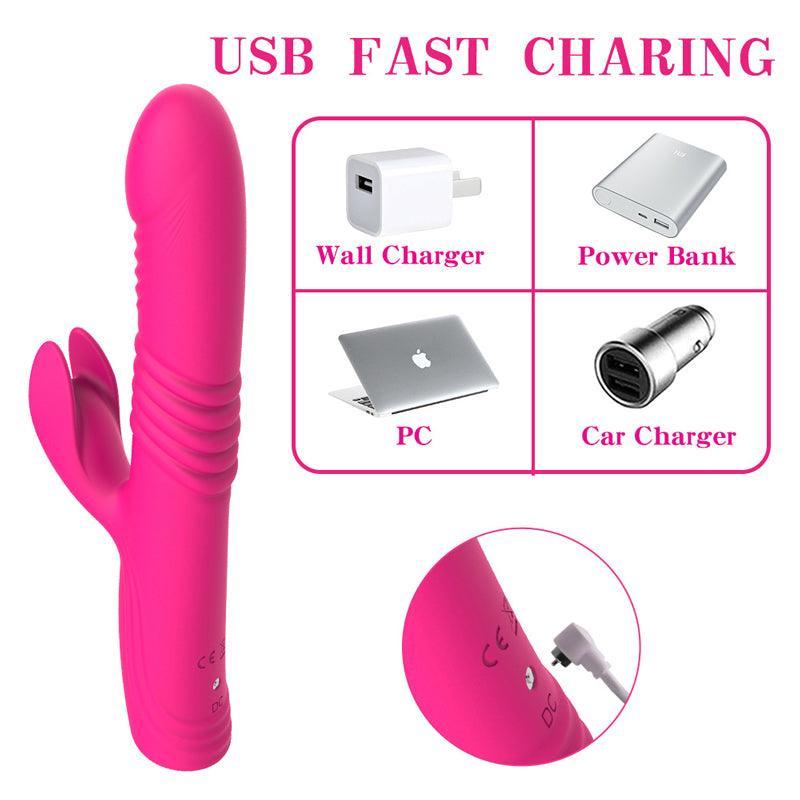 Thrusting Dildo Rabbit Vibrator for Women - xinghaoya official store