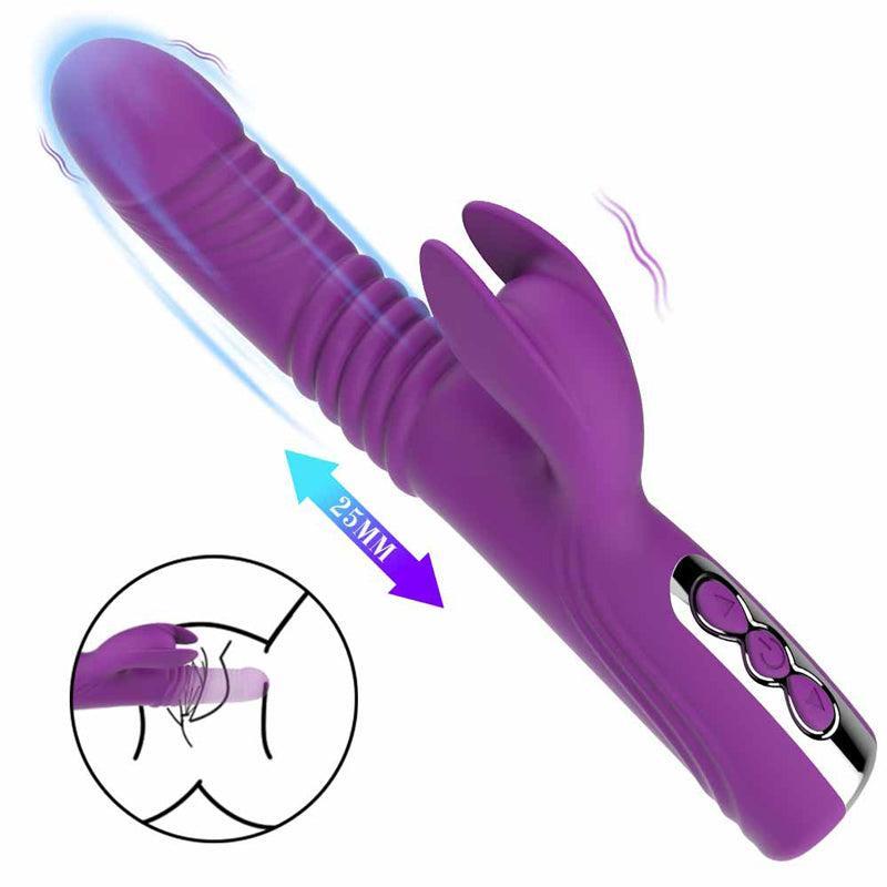 Thrusting Dildo Rabbit Vibrator for Women - xinghaoya official store