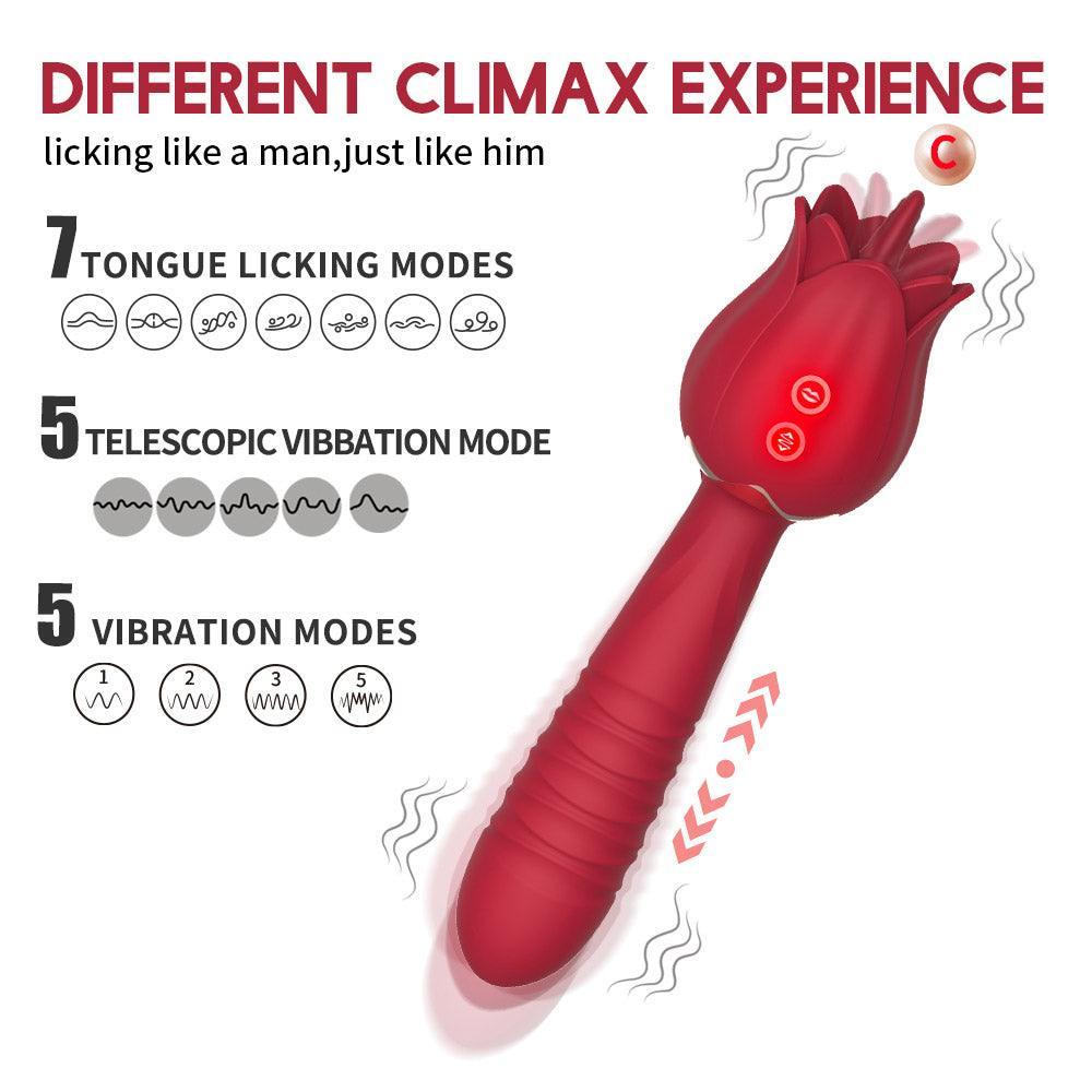 Thrusting Dildo Rose Toy for Women - xinghaoya official store