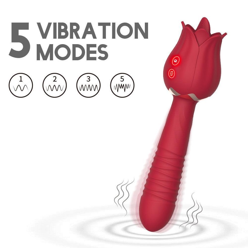 Thrusting Dildo Rose Toy for Women - xinghaoya official store