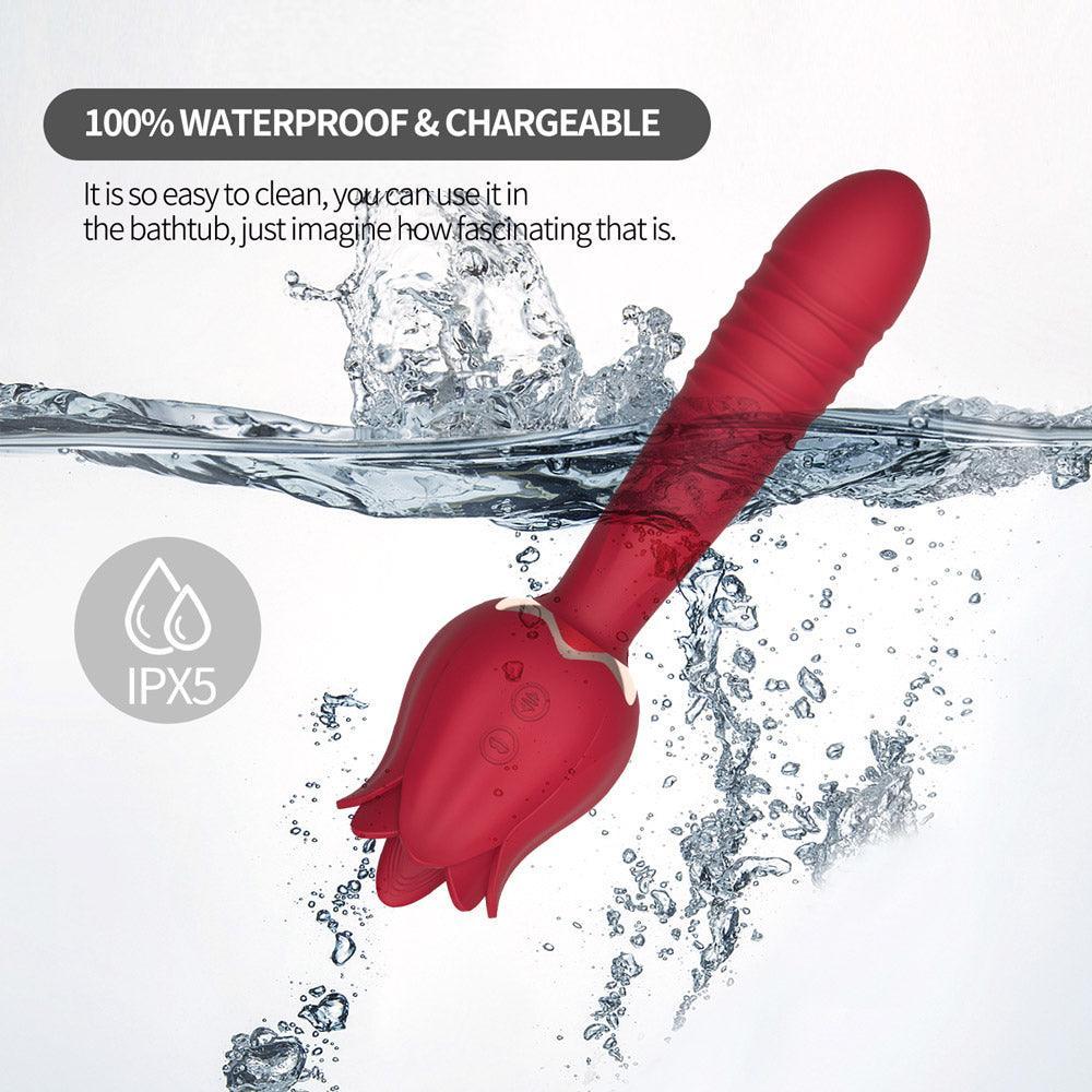 Thrusting Dildo Rose Toy for Women - xinghaoya official store